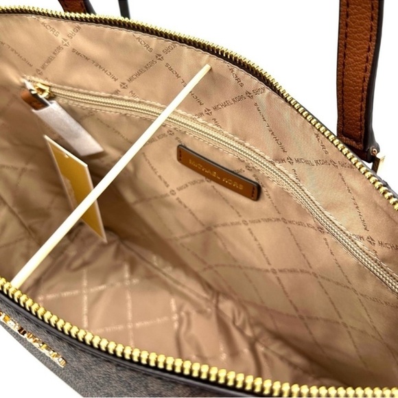 Michael Kors Large Charlotte Tote Bag & Trifold Wallet Brown (NWT) - Picture 10 of 14